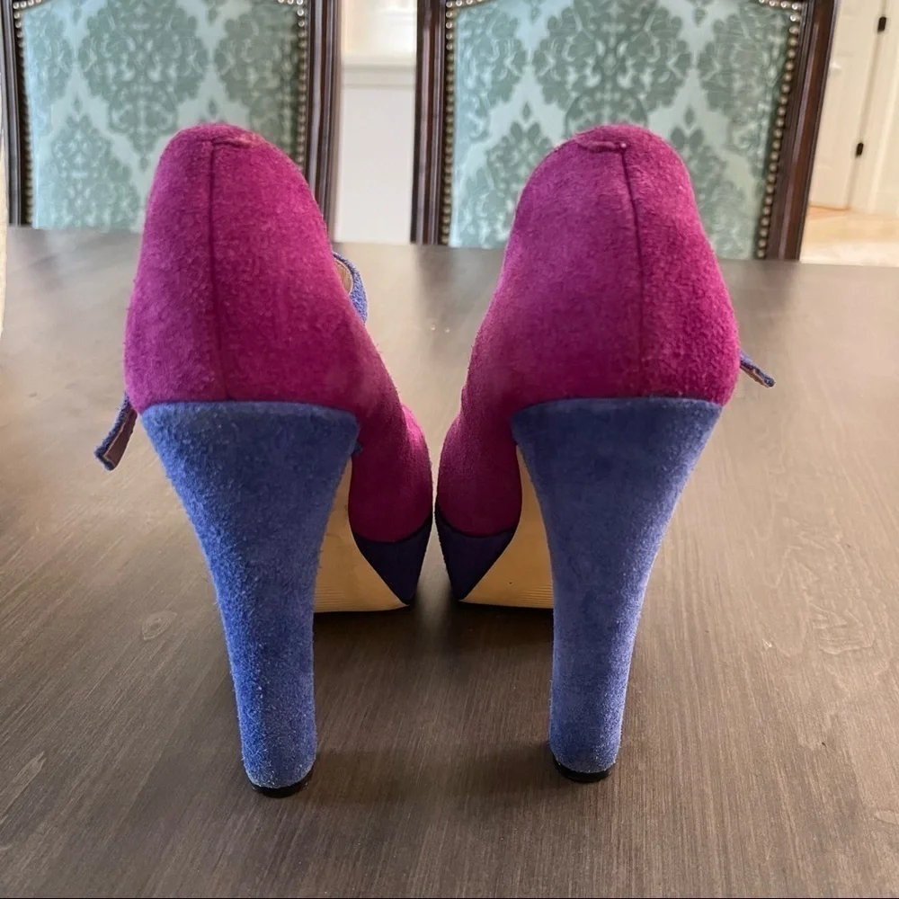 Steve Madden color block platform pumps heels